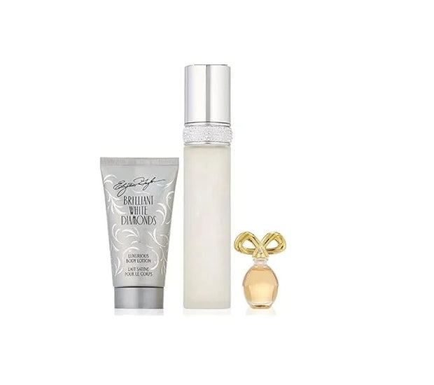 Elizabeth Taylor Brilliant White Diamonds Ladies Gift Set With Spray, Body Lotion & Perfume - Product Image
