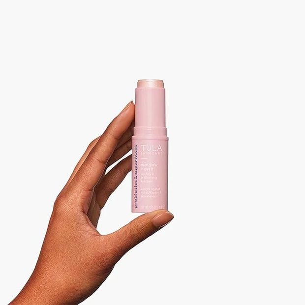 TULA Skin Care Eye Balm Rose Glow - Dark Circle Treatment, Instantly Hydrate and Brighten Undereye Area, Portable and Perf...