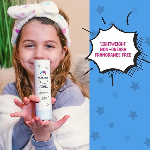 All-Natural Sublime Face Cream for Kids & Tweens, Fragrance-Free, Lightweight, Non-Greasy Face Moisturizer, 50 ml/1.7 fl o...
