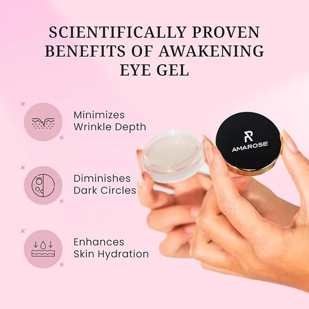 Amarose Anti-Aging Eye Gel – Brighten, Cool, and Hydrate for Dark Circles, Puffy Eyes, and Wrinkles – Organic Eye Treatmen...