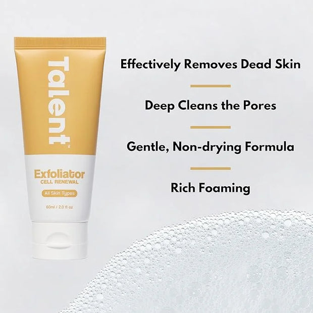 Talent Complete Skincare Set for Men – 90 Day Supply, Korean Skincare, EWG Verified, Fragrance-Free Cleanser, Exfoliator, ...