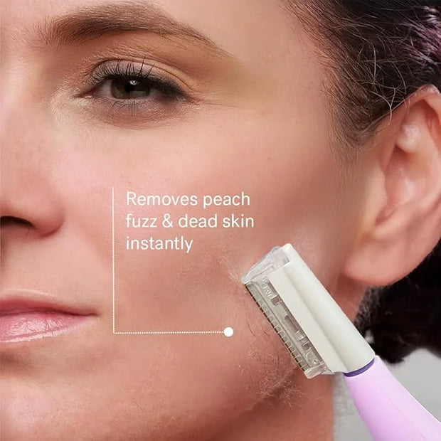 Michael Todd Beauty Sonicsmooth Dermaplane Razor for Women Face + Eyebrow trimmer Dermaplaning System - Peach Fuzz Remover...