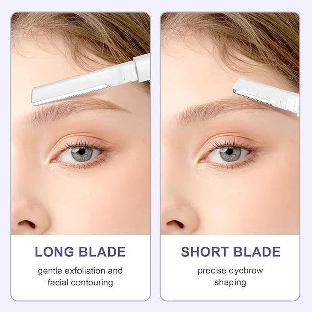 Dermaplane Razor for Women Face & Eyebrow - Dermaplaning Tool for Peach Fuzz Facial Hair Removal,High Precision Blade for ...