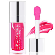 Hydrating Lip Glow Oil, Moisturizing Lip Plumper Gloss, No-Sticky Transparent Plumping Lip Gloss Tinted Lip Balm for Lip C...