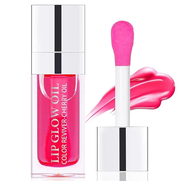 Hydrating Lip Glow Oil, Moisturizing Lip Plumper Gloss, No-Sticky Transparent Plumping Lip Gloss Tinted Lip Balm for Lip C...