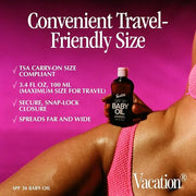 Vacation Baby Oil SPF 30 + Air Freshener Bundle, Broad Spectrum SPF 30 Sunscreen Oil, Vegan Suntan Oil with Broad Spectrum...