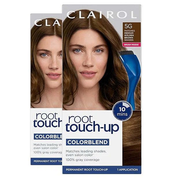 Clairol Root Touch-Up by Nice'n Easy Permanent Hair Dye, 5G Medium Golden Brown Hair Color, Pack of 2 - Product Image