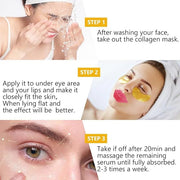Permotary 15 Pairs Collagen Eye Mask and 15 Pcs Mositurizing Lip Mask, Under Eye Patches and Lip Pads, Crystal Patches Set...