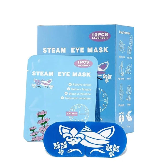 steam Eye mask for Dry Eyes,self-Heating Eye mask for Sleeping,SPA,Relief Stress and Eye Fatigue (10 pcs, Lavender) - Prod...