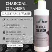 Skin Care Products Combo (5 Items) - Comes With Charcoal Cleanser, Grapefruit Cleanser, Vitamin C Serum, Hyaluronic Acid, ...