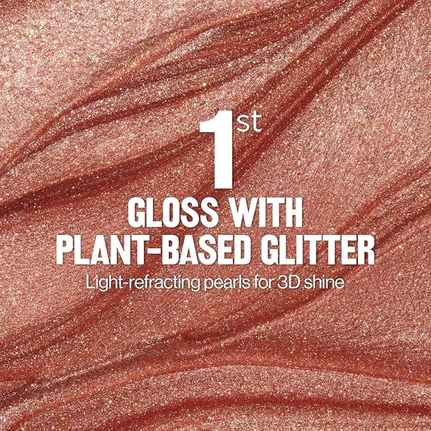 REVLON Super Lustrous Glimmer Gloss Gift Set, 3-Piece, Non-Sticky Lip Makeup, Plant-Based Glitter, High-Shine Finish, 008 ...
