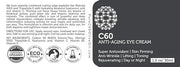 C60 Anti-Aging Eye Cream 30ml with Matrixyl 3000, Tripeptide-5, Hydrating Botanical Hyaluronic Acid and Vitamin C for Men ...