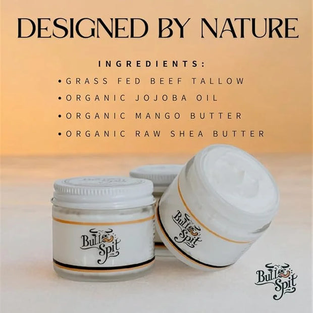 All Natural Whipped Tallow Balm – 100% Grass-Fed Beef Tallow, Organic Ingredients, Handmade Face + Body Moisturizer & Loti...