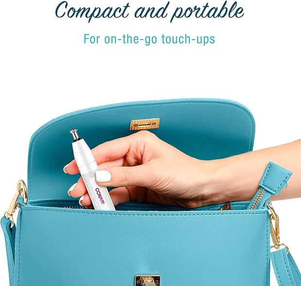 Conair Ear and Nose Hair Trimmer for Women, Cordless Battery-Powered, Patent 360 Bevel Blade for No Pull, No Snag Trimming...