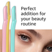 Amazon Basics Women's Multipurpose Exfoliating Dermaplaning Tool, Eyebrow & Facial Razor, Includes Blade Cover, Multicolor...