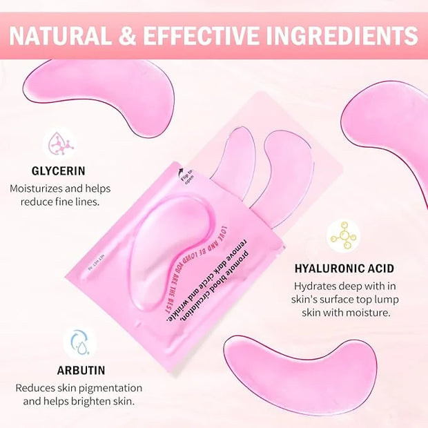 Under Eye Patches (30 Pairs) Rose Eye Mask for Puffy Eyes, Dark Circles, Eye Bag, Wrinkles - Undereye Bags, Birthday Gifts...