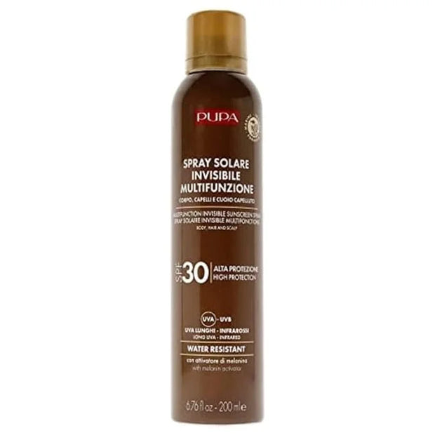 PUPA Milano Multifunction Invisible Water Resistant Sunscreen Spray SPF 30 - Fresh And Pleasant Scent - Stimulate The Prod...