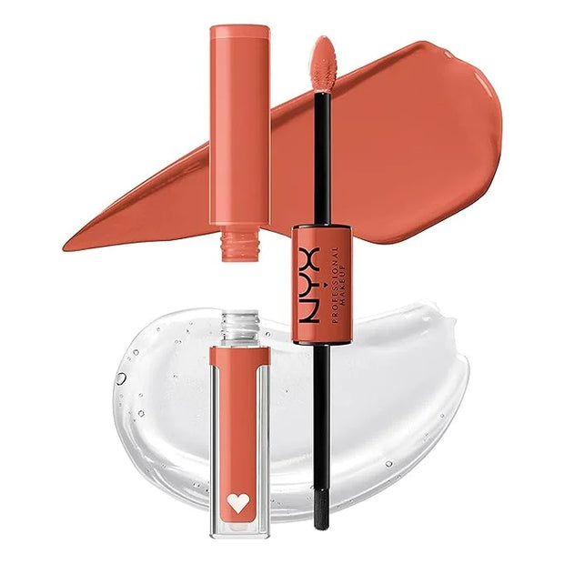 NYX PROFESSIONAL MAKEUP Shine Loud, Long-Lasting Liquid Lipstick with Clear Lip Gloss - Goal Crusher (Mid-Tone Beige) - Pr...