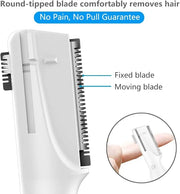Eyebrow Trimmer, Precision Electric Eyebrow Razor for Women Battery-Operated Facial Hair Remover with Comb No Pulling Sens...