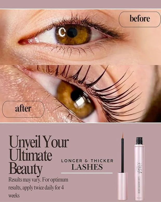 Eyelash Growth Serum: Eyelash Serum To Grow Lashes - Boost Growth Regrowth For Longer, Thicker, Fuller-Looking Lashes - 10...