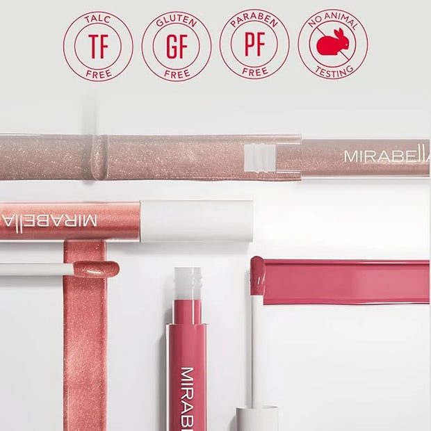 Mirabella Luxe Advanced Formula Matte Lip Gloss, Richly Pigmented Long-Wear and Full-Coverage Liquid Lipstick, Matte Lipst...