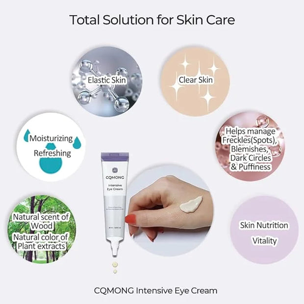 Intensive Eye Cream 1.01 fl oz for hydrating, wrinkles, elastic skin, dark circles, puffiness, fine lines, eye bags under ...