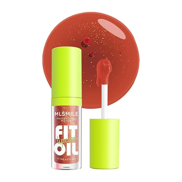 Lip Oil Lip Glaze, Soft Brush Head Hydrating Lip Glow Oil,Shiny Transparent Lip Gloss Plumping,Long Lasting Nourishing Non...