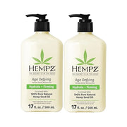 Hempz Age Defying Body Moisturizer, 17 Fl Oz, 2 Pack Bundle - Daily Herbal Moisturizer, Shea Butter Anti-Aging - Body Loti...