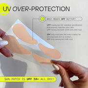 Reusable Under Eye Sunblock Patches, 100% Silicone Sunscreen Under Eye Patches for UV Protection, Face Stickers with UPF 5...