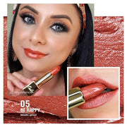 Oulac Coral Orange Lipstick for Women with Metallic 3D Shine Lightweight Hydrating Formula, High Impact Lip Color, Vegan B...