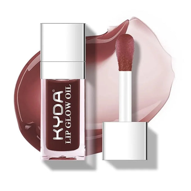 KYDA Hydrating Lip Glow Oil, Moisturizing Lip Oil, Glossy Transparent Plumping Lip Gloss, Tinted Lip Oil for Lip Care and ...