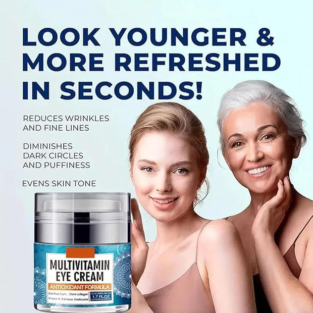 Eye Cream for Women, Multivitamin Eye Cream Under Eye Cream for Dark Circles Anti Aging and Wrinkle Deeply Moisturizing Re...