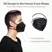 N95 Mask NIOSH Approved 20-Pack, Particulate Respirator N95 Face Masks Universal Fit - Individually Wrapped, Black - Produ...