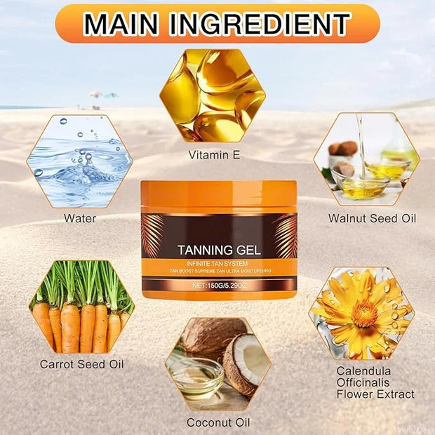 2Pcs Luxury Intensive Tanning Gel, Celyne Tanning Gel, Natural Tanning Accelerator Cream Gel, 5.29oz Celyne Tanning Cream,...