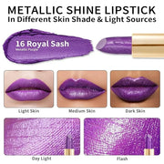 Oulac Purple Lipstick for Women with Metallic 3D Shine, Lightweight Hydrating Formula, High-Impact Lip Color, Vegan Beauty...