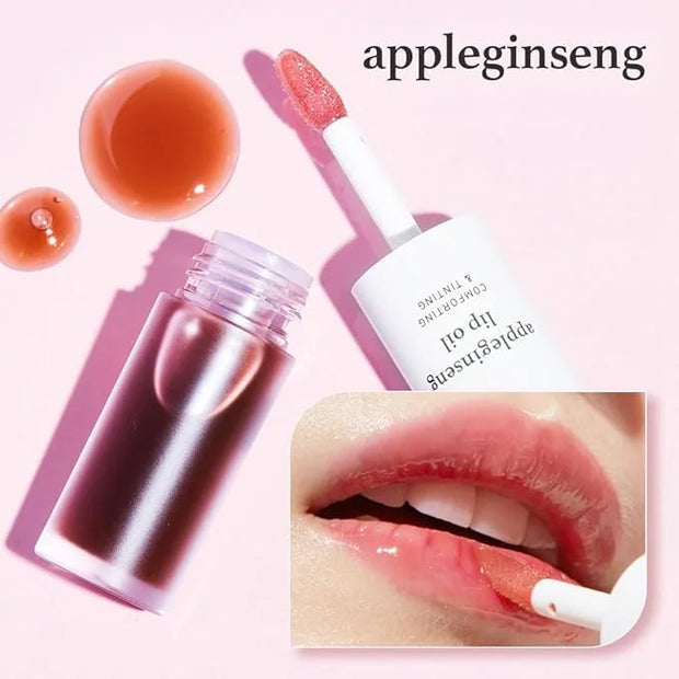 NOONI Korean Hydrating Lip Oil - Appleginseng | Lip Stain, Gift, Long-Lasting, Moisturizing, Plumping, Revitalizing for Dr...