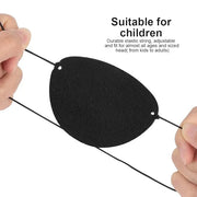 YGDZ Eye Patch, 12pcs Soft Felt Eye Patches for Adults Kids, Adjustable Single Eye Mask for Lazy Eye, Black - Product Image