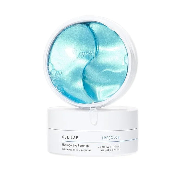 REGLOW Hyaluronic Acid & Caffeine Under Eye Gel Patches – Korean Hydrating Eye Mask for Wrinkles, Dark Circles, and Puffin...