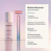Solawave Red Light Therapy Starter Kit | 4-in-1 Radiant Renewal Wand, Serum and Refill Bundle | Anti-Aging Facial Device w...