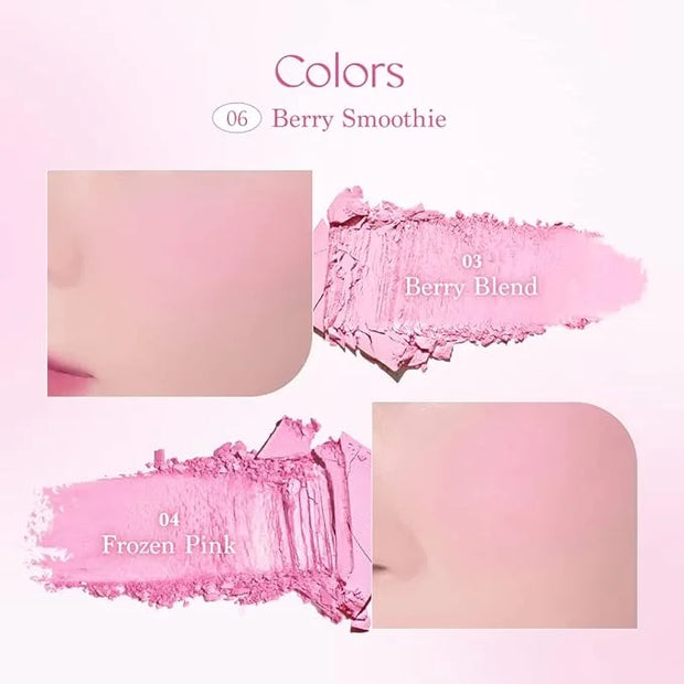 Dasique Blending Mood Cheek #06 Berry Smoothie | 4 Blendable Shades in Lightweight Smooth Powder | Vegan | Pink Blush - Pr...