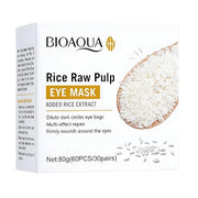 BIOAQUA Rice Raw Pump Eye Mask Dark Circles Eye Bags Nourish Repair 80g 60pcs/30pairs - Product Image