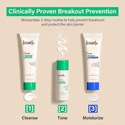 Coats Skinsentials Starter Bundle – Travel Cleanser, Toner & Moisturizer (1 oz each) – 3-Step Regimen Prevents Breakouts &...