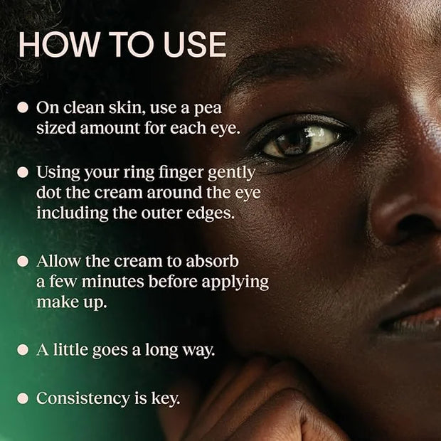 Caffeine Eye Cream for Dark Circles Puffiness and Wrinkles - Fragrance Free - Anti-aging Eye Care for Sensitive Skin - Mad...