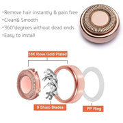 Facial Hair Remover Replacement Heads: Compatible with Finishing Touch Flawless Facial Hair Removal Tool for Women As Seen...
