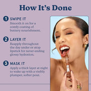 Blume Tri-Peptide Toffee Soft Brown Tinted Lip Balm - Superbalm Lip Moisturizer with Shea Butter and Squalane to Deeply Hy...