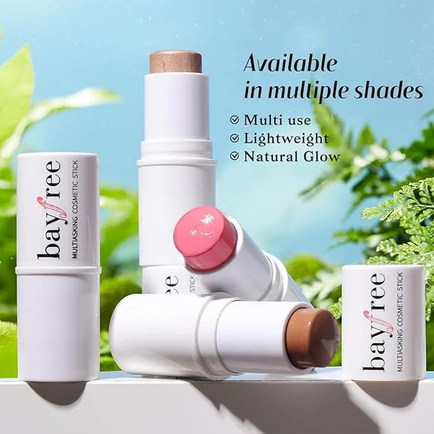 KIMUSE Face Sticks Trio, Cream Blush Stick & Highlighter Stick & Contour Stick for Sculpt the Cheeks, Long Lasting Cream C...