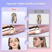 Facial Hair Removal for Women- as Seen on TV Painless Face Shaver -Painless Womens Facial Hair Remover with 2 Replacement ...