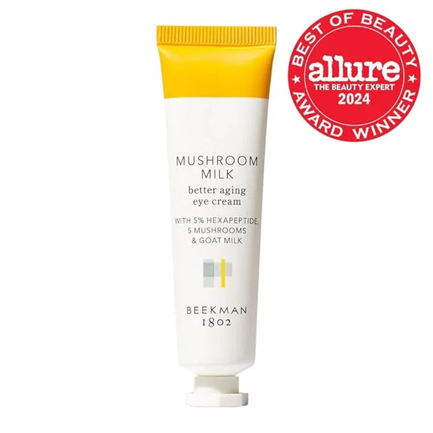 Beekman 1802 Mushroom Goat Milk Eye Cream - Clinically Proven Anti-Aging Eye Treatment for Dark Circles & Fine Lines - Wit...