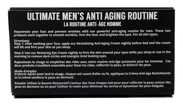 Brickell Men's Ultimate Anti-Aging Routine, Anti-Wrinkle, Night Face Cream and Eye Cream to Reduce Puffiness, Wrinkles, Da...