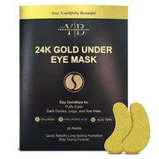24k Gold Under Eye Patches (20 Pairs), facial wrinkle patches, Hyaluronic Acid, Aloe Vera, Collagen Skin Care anti wrinkle...